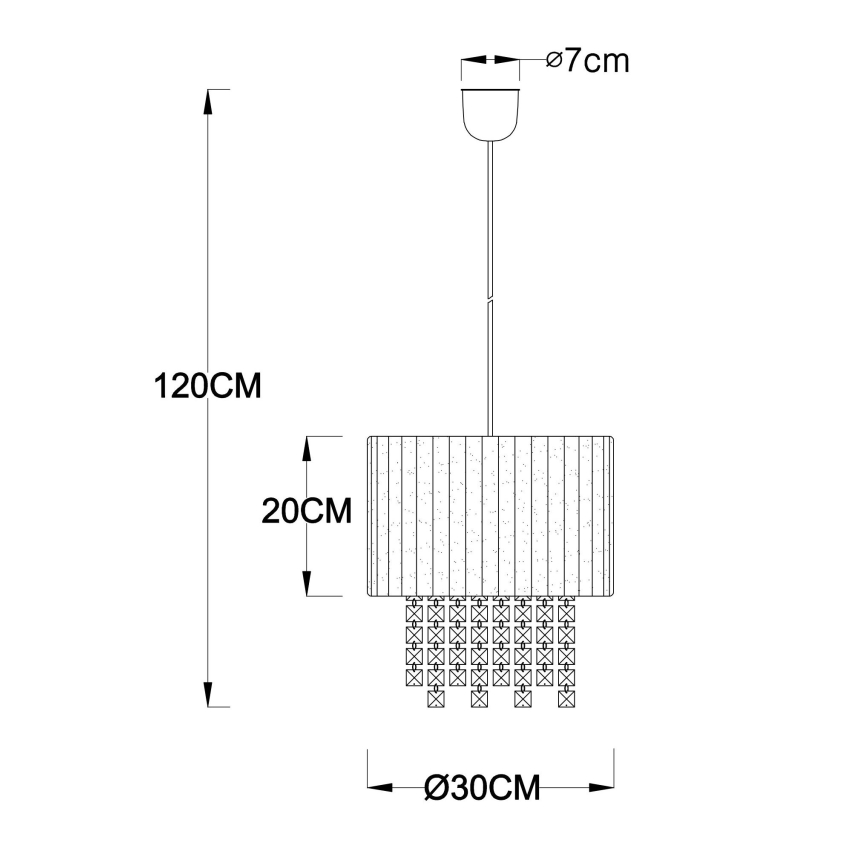 GLOBO 15098 - Lampa wisząca PYRA 1xE27/60W/230V
