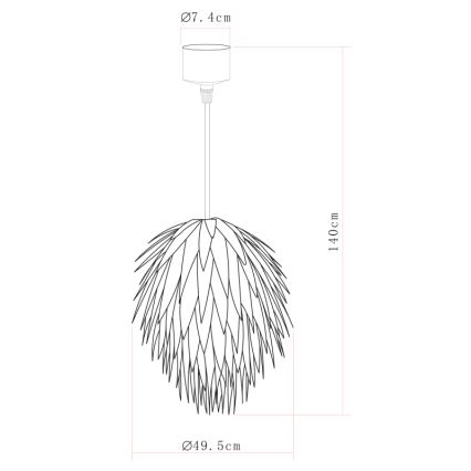 Globo - Żyrandol na lince 1xE27/60W/230V