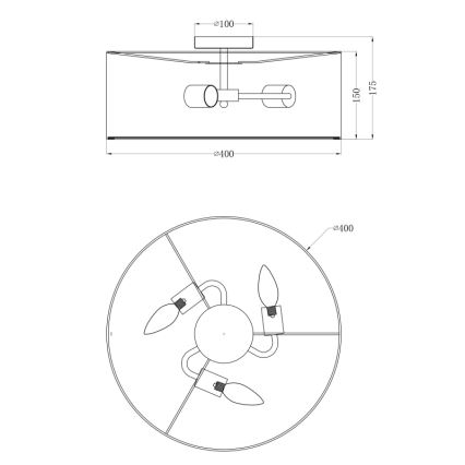 Globo - Lampa sufitowa 3xE14/40W/230V