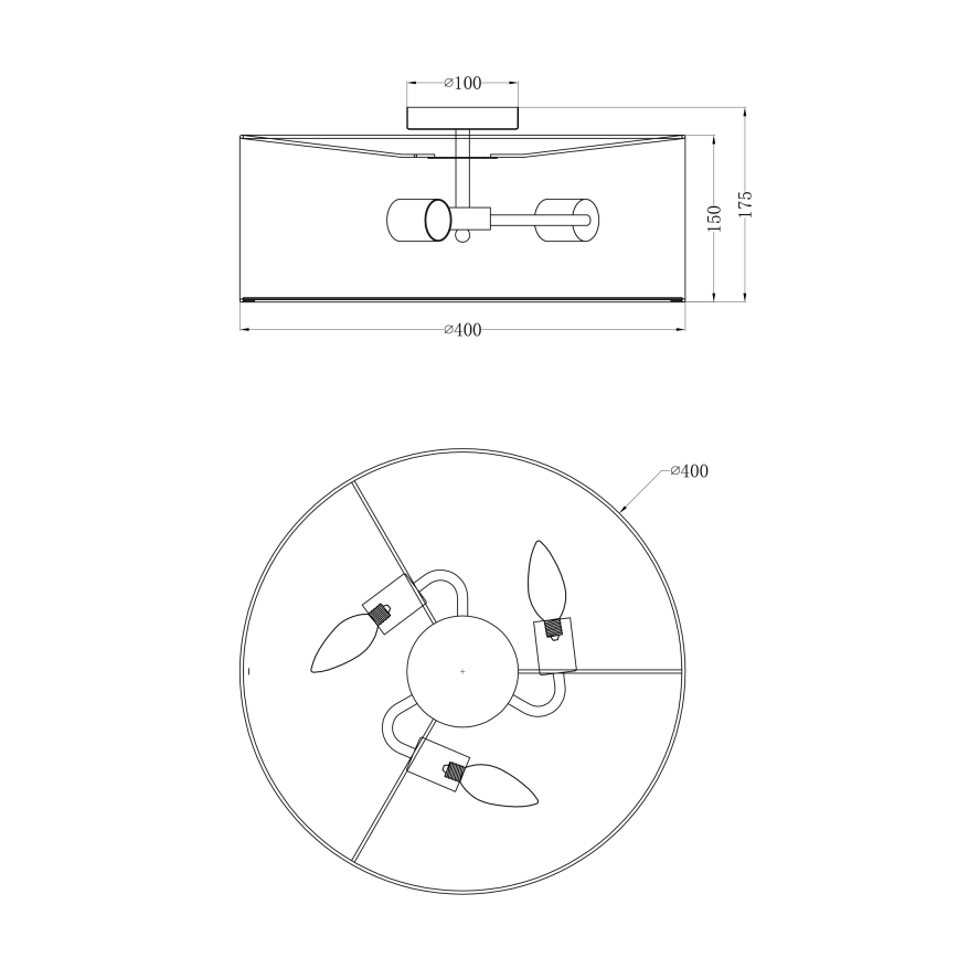 Globo - Lampa sufitowa 3xE14/40W/230V