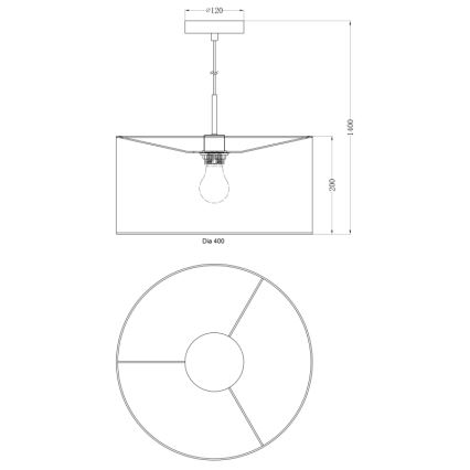 Globo - Żyrandol na lince 1xE27/60W/230V