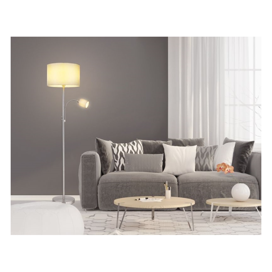 Globo - Lampa podłogowa 1xE27/40W/230V + 1xE14/25W