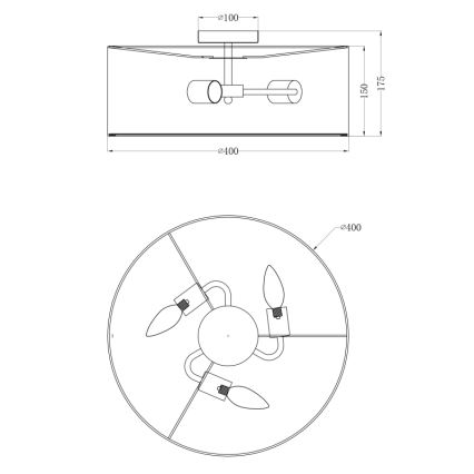 Globo - Lampa sufitowa 3xE14/40W/230V