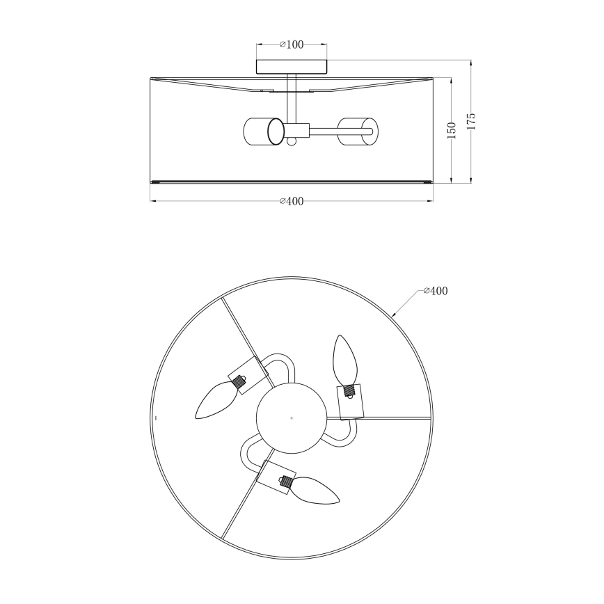 Globo - Lampa sufitowa 3xE14/40W/230V