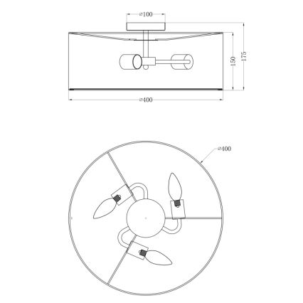 Globo - Lampa sufitowa 3xE14/40W/230V