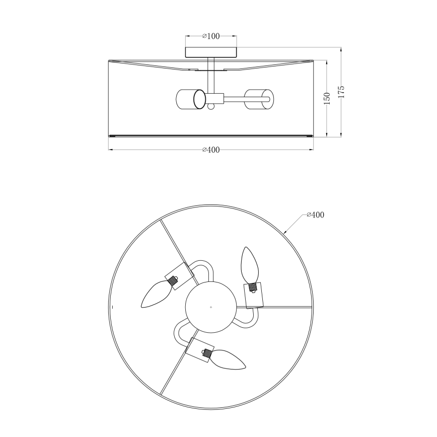 Globo - Lampa sufitowa 3xE14/40W/230V