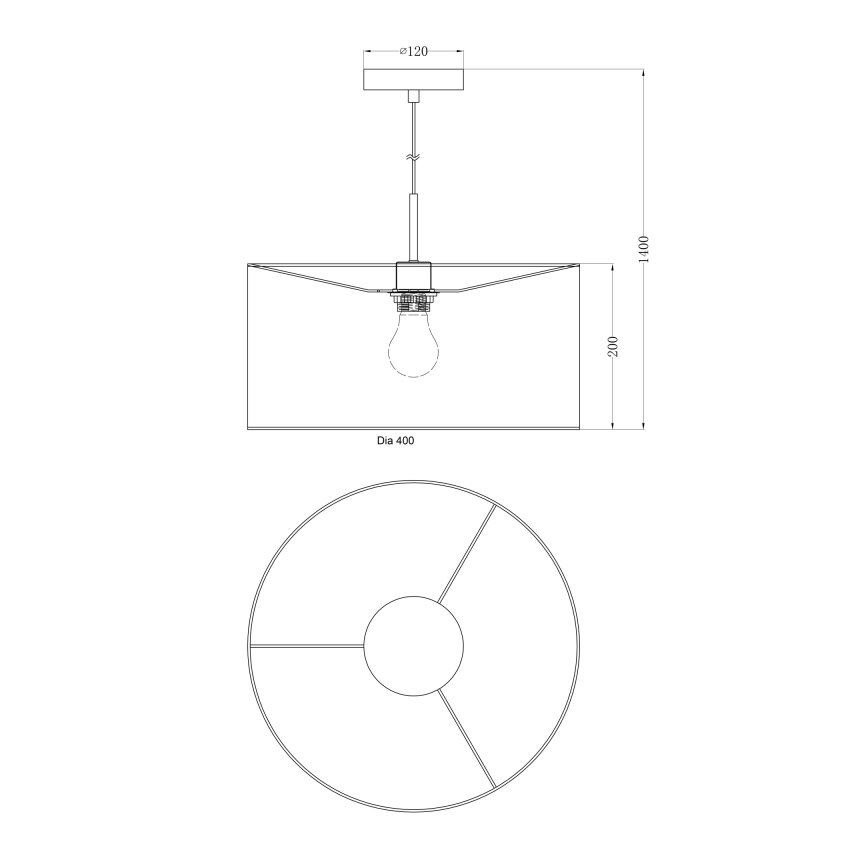 Globo - Żyrandol 1xE27/60W/230V