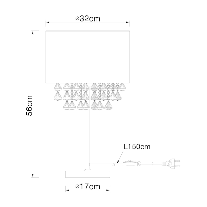 Globo - Lampa stołowa 1xE27/60W/230V