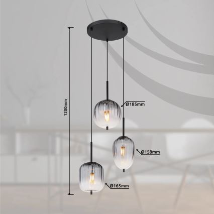 Globo - Żyrandol na lince 3xE14/40W/230V