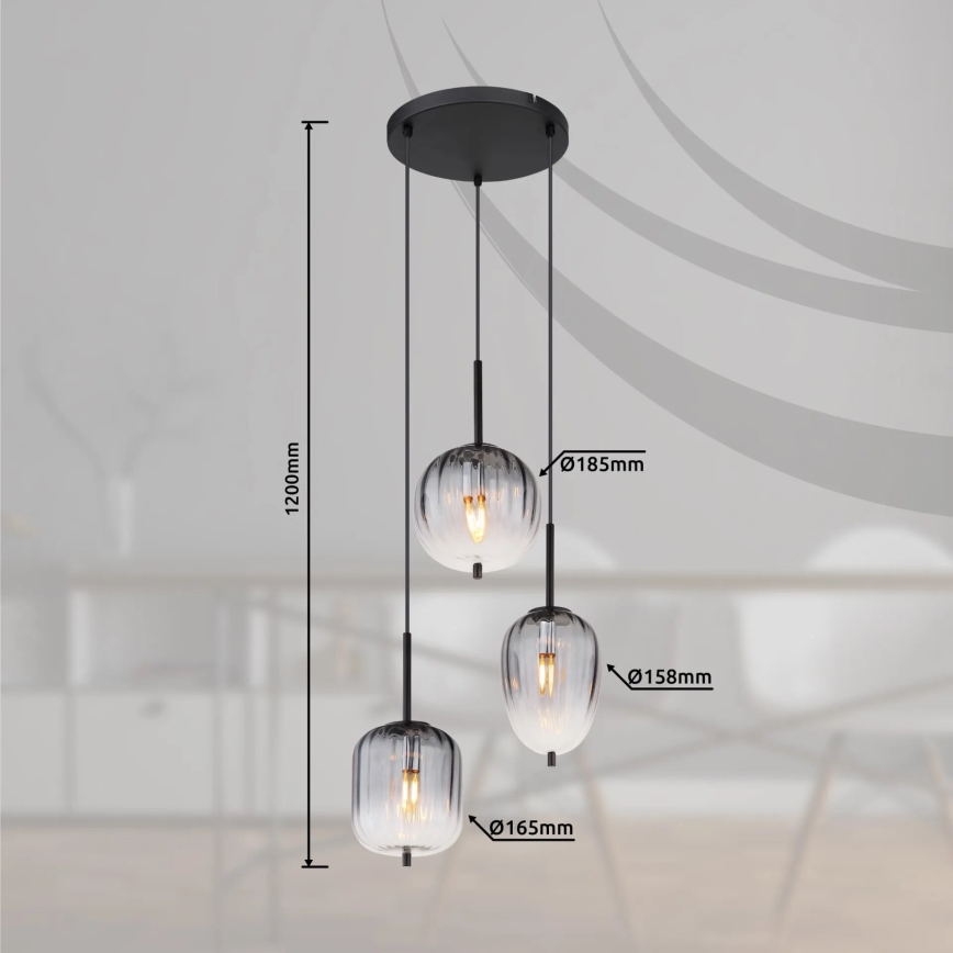 Globo - Żyrandol na lince 3xE14/40W/230V