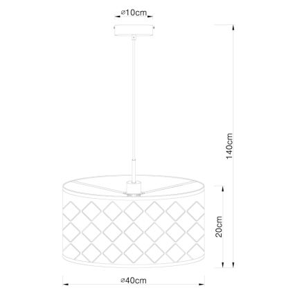 Globo - Żyrandol na lince 1xE27/60W/230V