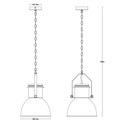 Globo - Żyrandol na łańcuchu 1xE27/40W/230V