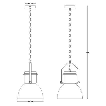 Globo - Żyrandol na łańcuchu 1xE27/40W/230V