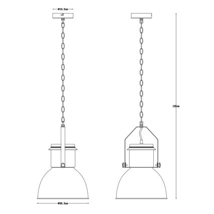 Globo - Żyrandol na łańcuchu 1xE27/40W/230V