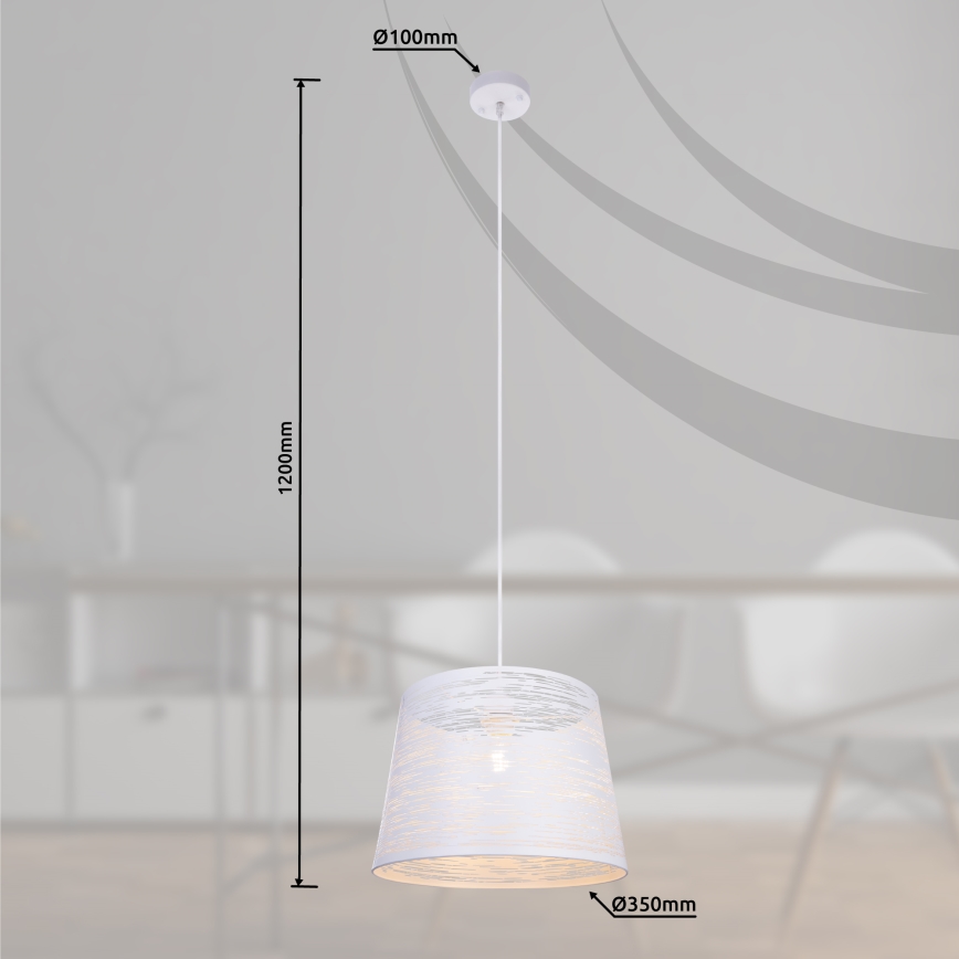 Globo 15314W - Żyrandol na lince BECCA 1xE27/60W/230V