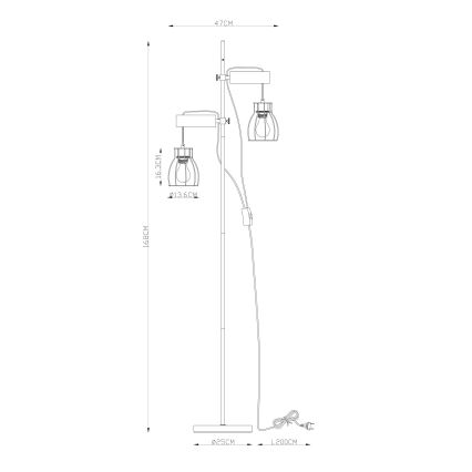 Globo - Lampa podłogowa 2xE27/40W/230V