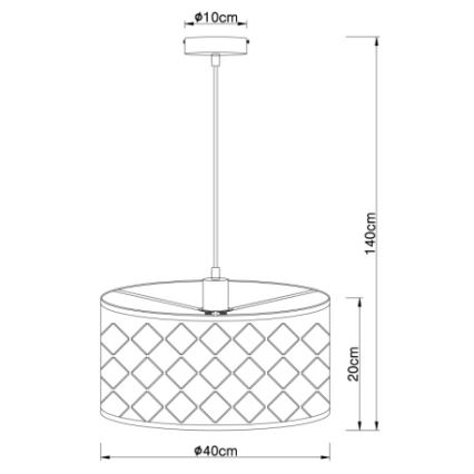 Globo 15329H - Żyrandol na lince HARALD 1xE27/60W/230V