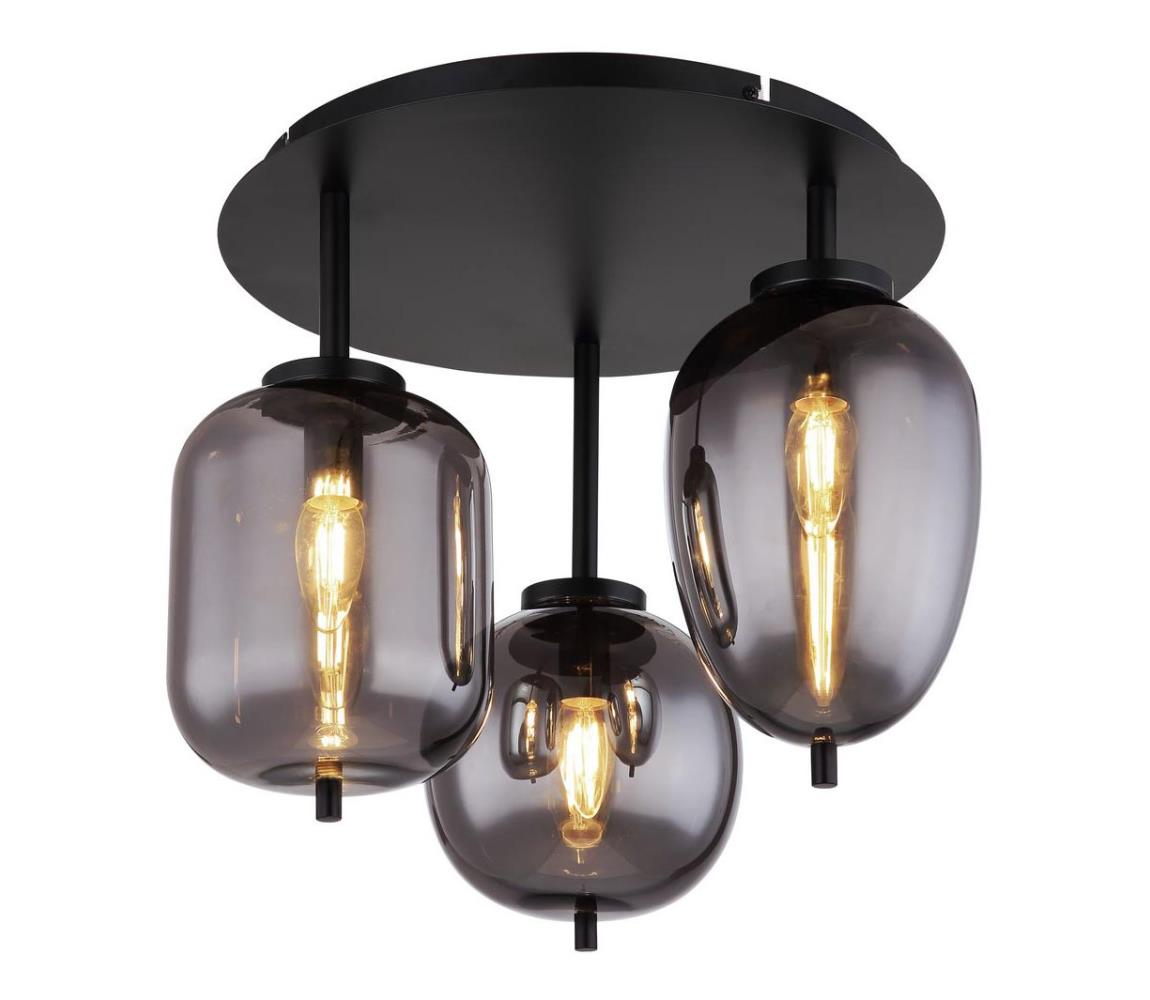 Globo 15345-3D - Żyrandol natynkowy BLACKY 3xE14/40W/230V czarny