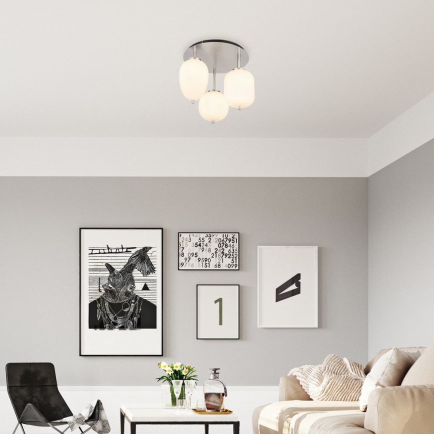 Globo - Żyrandol natynkowy 3xE14/40W/230V chrom błyszczący