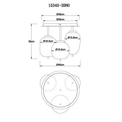 Globo - Żyrandol natynkowy 3xE14/40W/230V chrom błyszczący