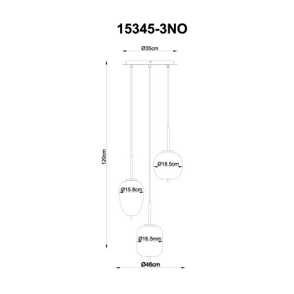 Globo - Żyrandol na lince 3xE14/40W/230V chrom