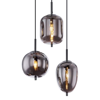 Globo - Żyrandol na lince 6xE14/40W/230V czarny