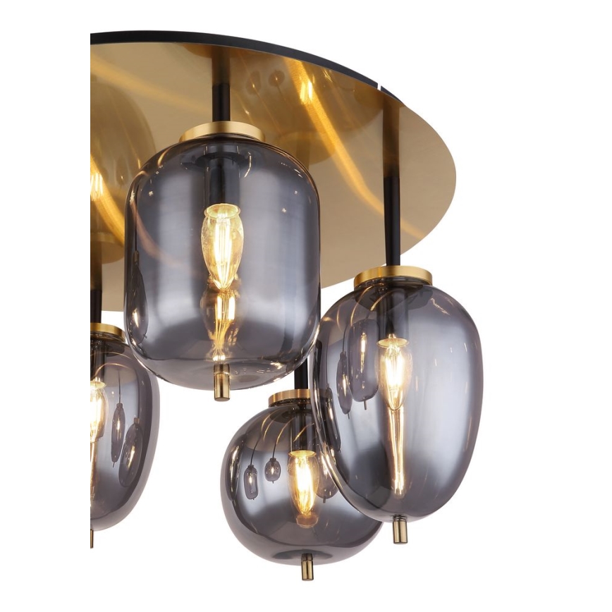 Globo - Żyrandol natynkowy 6xE14/40W/230V mosiądz