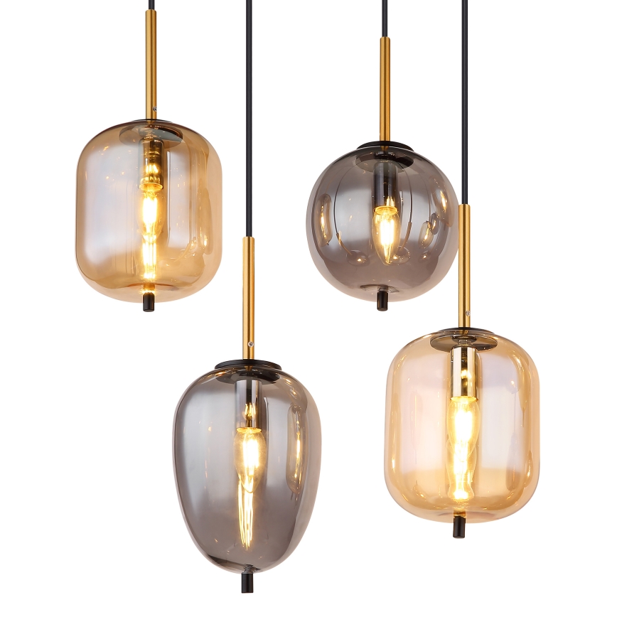 Globo - Żyrandol na lince 8xE14/40W/230V mosiądz