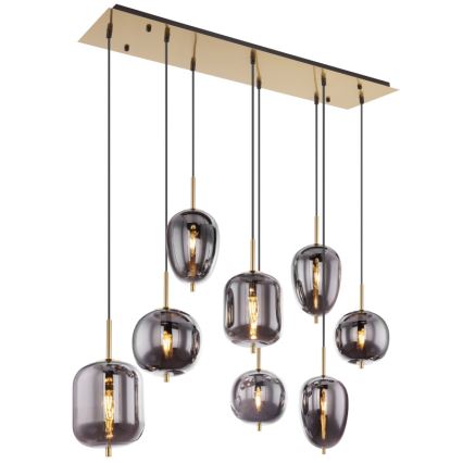 Globo - Żyrandol na lince 8xE14/40W/230V dymny