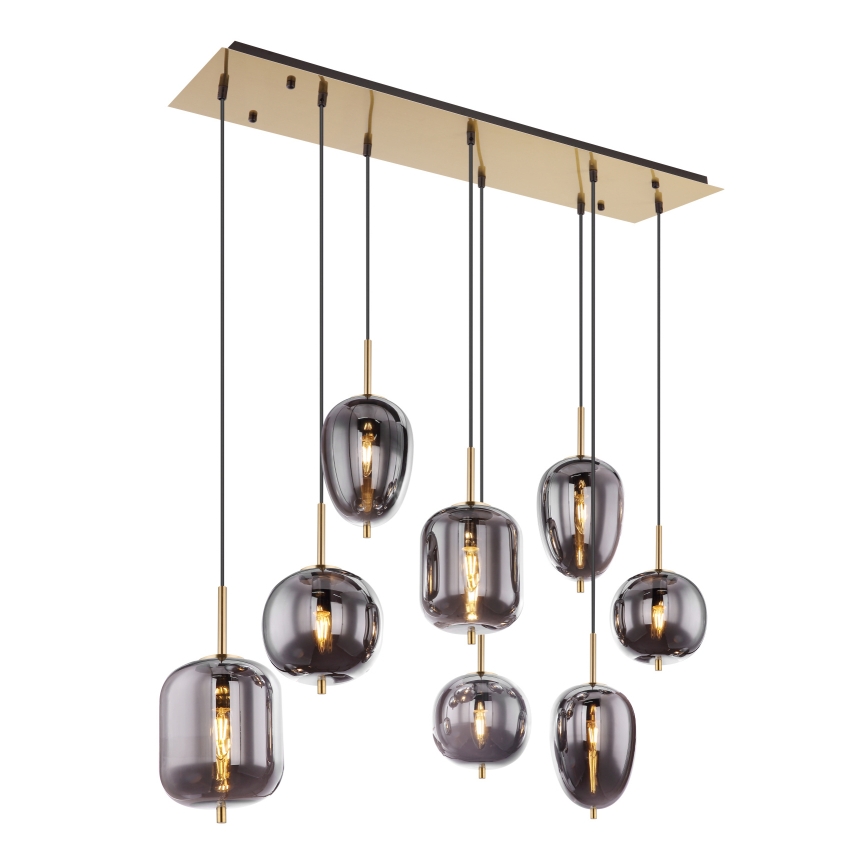 Globo - Żyrandol na lince 8xE14/40W/230V dymny