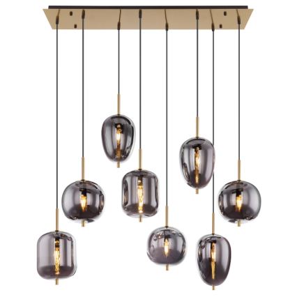 Globo - Żyrandol na lince 8xE14/40W/230V dymny