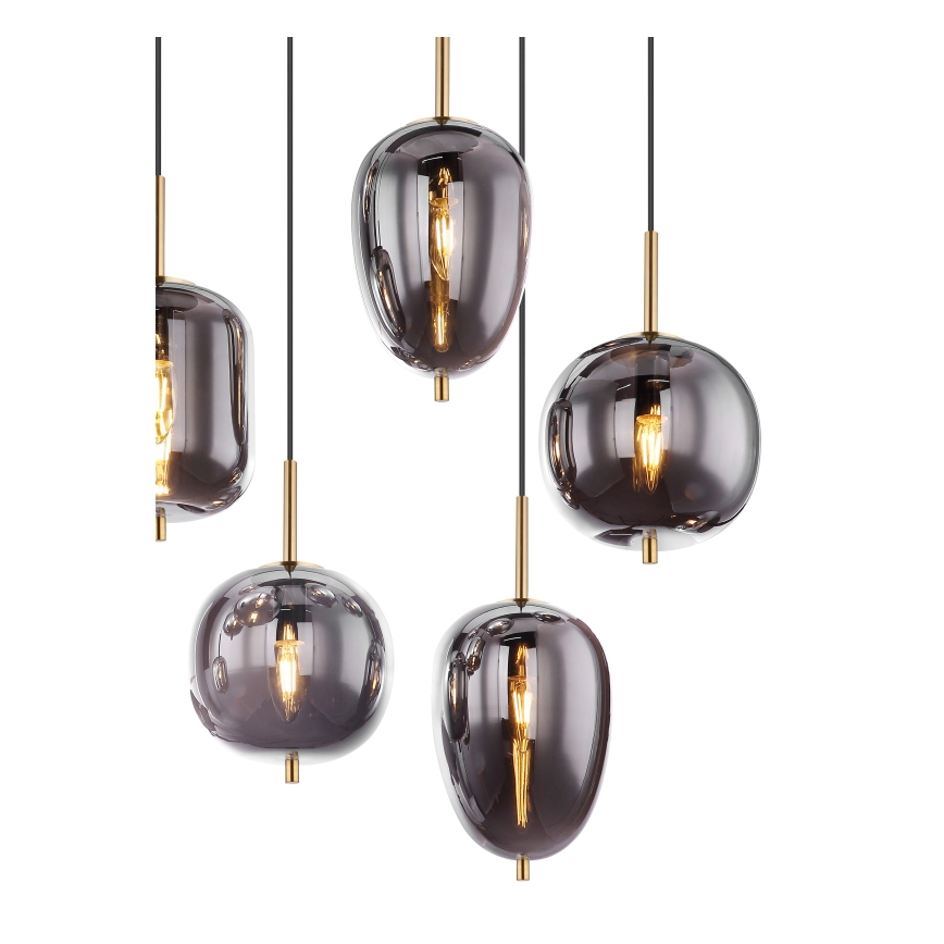 Globo - Żyrandol na lince 8xE14/40W/230V dymny
