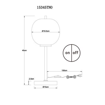 Globo - Lampa stołowa 1xE14/40W/230V matowy chrom