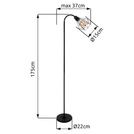 Globo - Lampa podłogowa 1xE27/40W/230V