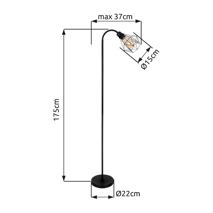 Globo - Lampa podłogowa 1xE27/40W/230V