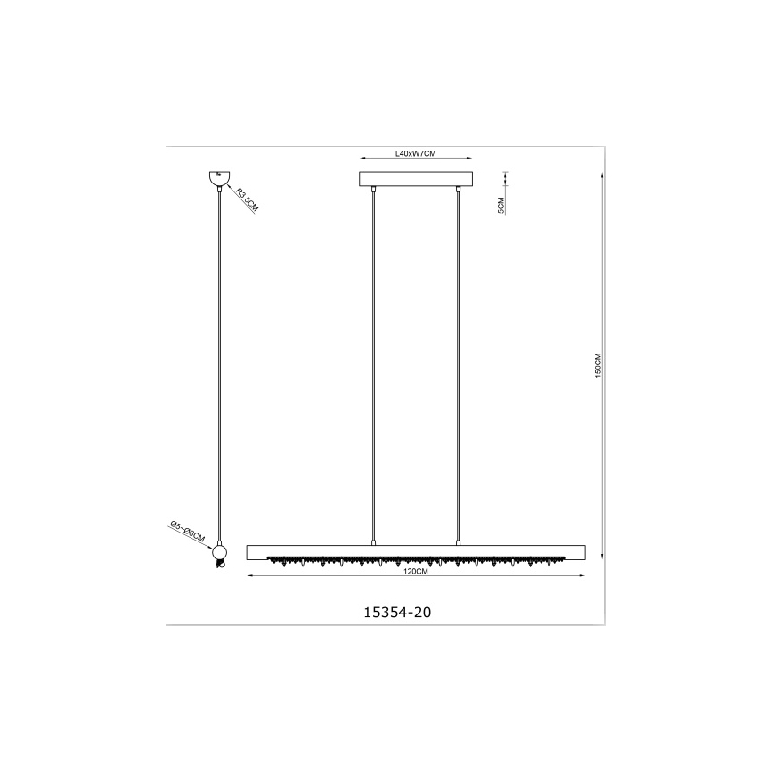 Globo 15354-20 - LED ściemnialna lampa wisząca na linku FELICITAS LED/25W/230V beżowa