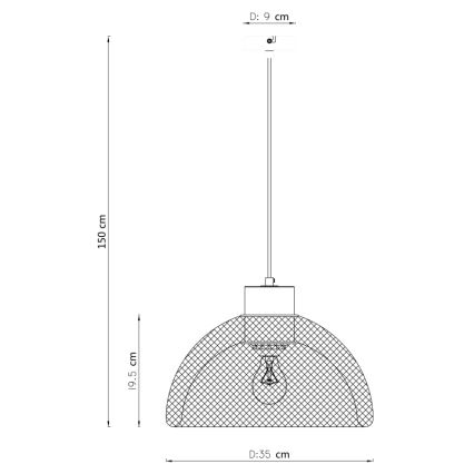 Globo - Żyrandol na lince 1xE27/60W/230V