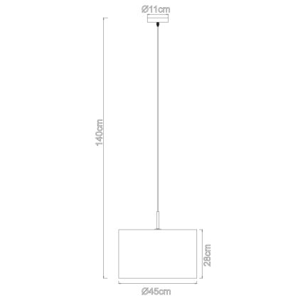 Globo - Żyrandol na lince 1xE27/60W/230V