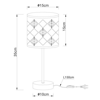 Globo - Lampa stołowa 1xE14/40W/230V