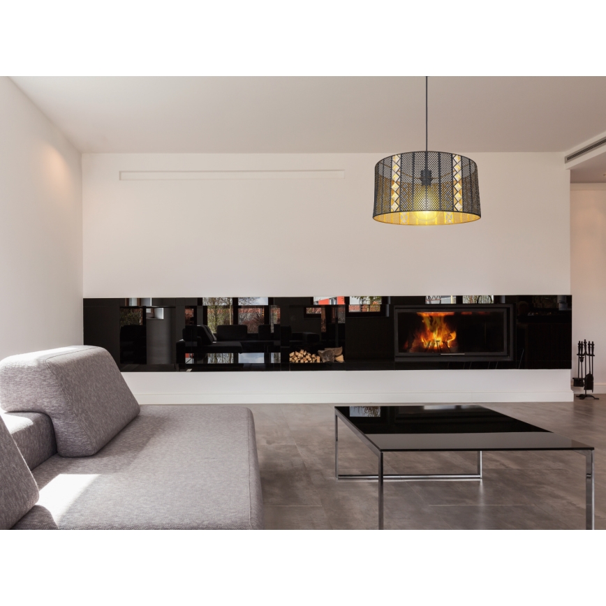 Globo - Lampa wisząca na linkę 1xE27/60W/230V złoto/czarny