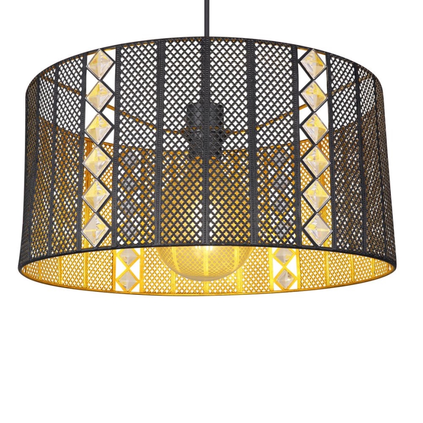 Globo - Lampa wisząca na linkę 1xE27/60W/230V złoto/czarny