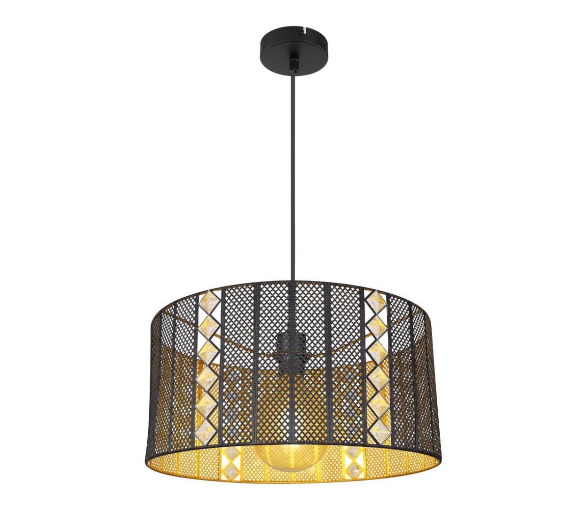 Globo 15450H - Żyrandol na lince ABINY 1xE27/60W/230V złoty/czarny