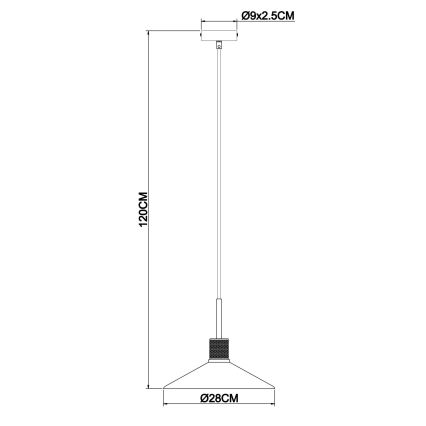 Globo - Żyrandol na lince 1xE27/60W/230V