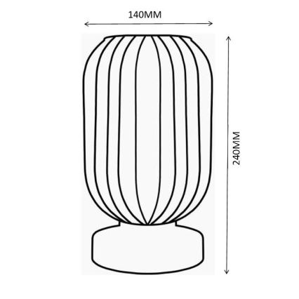 Globo - Lampa stołowa 1xE27/40W/230V brązowy
