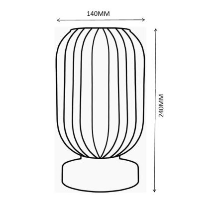 Globo - Lampa stołowa 1xE27/40W/230V szary
