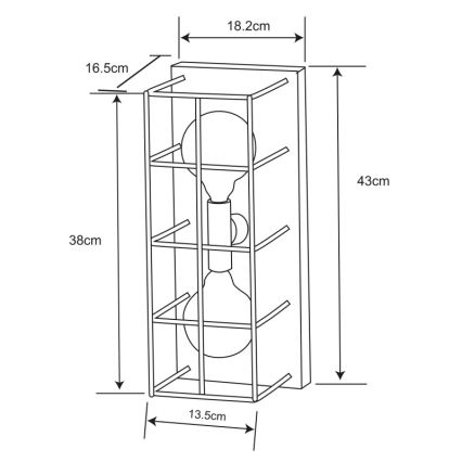 Globo - Kinkiet 2xE27/60W/230V