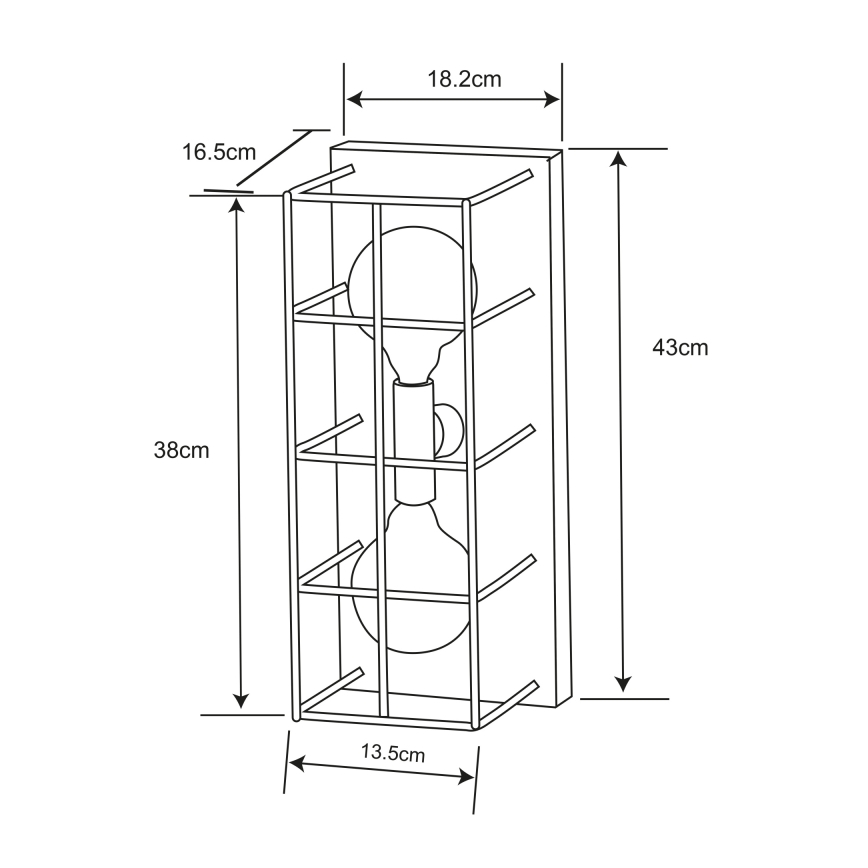 Globo - Kinkiet 2xE27/60W/230V