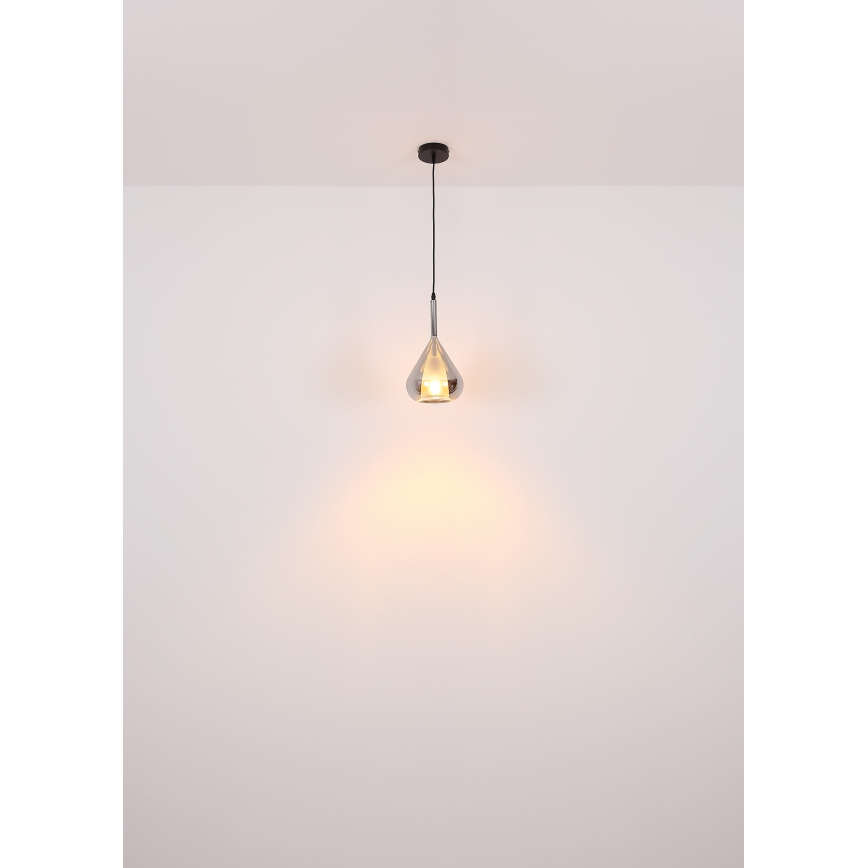 Globo - Żyrandol na lince 1xE27/60W/230V śr. 20 cm czarne