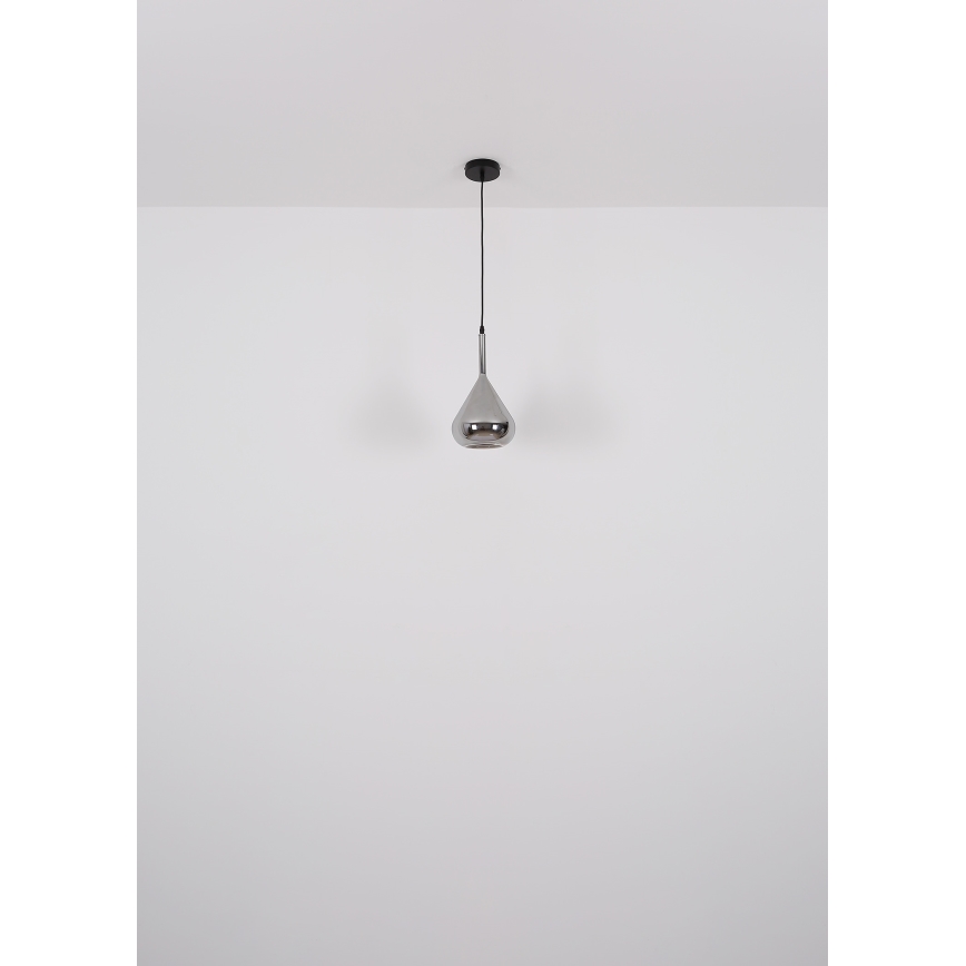 Globo - Żyrandol na lince 1xE27/60W/230V śr. 20 cm czarne