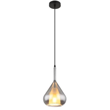 Globo - Żyrandol na lince 1xE27/60W/230V śr. 20 cm czarne